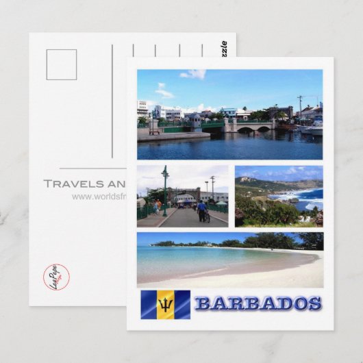 Barbados - Mozaïek - Briefkaart (Voorkant / Achterkant)