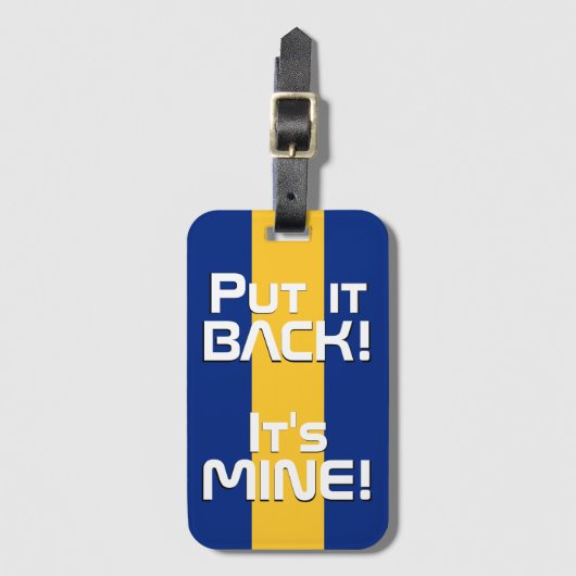 Barbados National Flag Funny Patriotic Bagagelabel (Voorkant (verticaal))