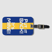 Barbados National Flag Funny Patriotic Bagagelabel (Voorkant (horizontaal))