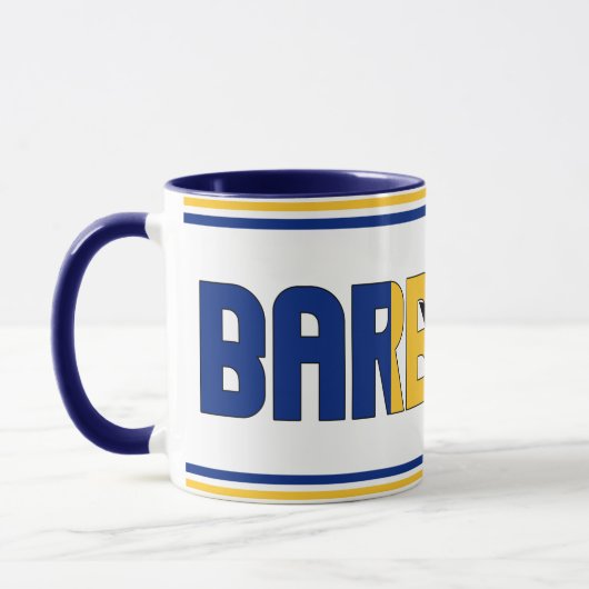 Barbados National Flag Patriotic Coffee Mok (Links)