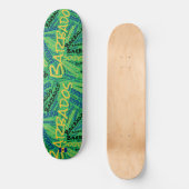 Barbados Nationale Trots Wordcloud Skateboard (Voorkant)