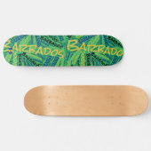 Barbados Nationale Trots Wordcloud Skateboard (Horizontaal)