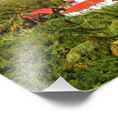 Barbados, oceaan, strand, bergen, surf, tropisch foto afdruk (Hoek)