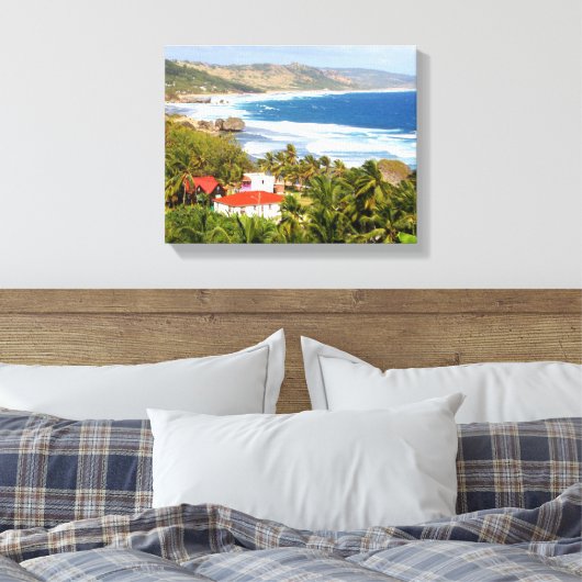 Barbados, Ocean, Beach, Tropisch, canvasafdruk Canvas Afdruk (Insitu (Slaapkamer))