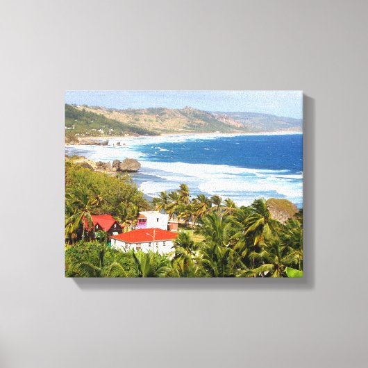 Barbados, Ocean, Beach, Tropisch, canvasafdruk Canvas Afdruk (Voorkant)
