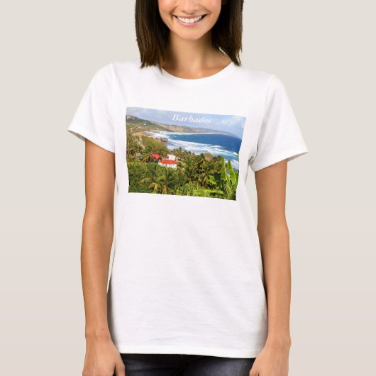Barbados, Ocean, Beach, Tropisch, Zand, T-shirt (Voorkant)