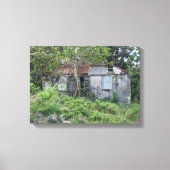 Barbados Old Slave Hut Canvas Afdruk (Voorkant)