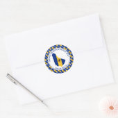 BARBADOS ONAFHANKELIJKHEID Vlag van Barbados Ronde Sticker (Envelop)