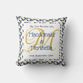 BARBADOS Op Maat Gemaakt Monogram Huwelijksgeschen Kussen