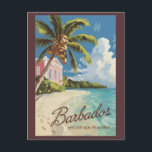 Barbados Painterly Travel Art Vintage Briefkaart<br><div class="desc">Barbados vector kunstwerk ontwerp. Barbados,  een tropisch paradijs in het Caribisch gebied,  is beroemd om zijn ongerepte stranden,  levendige cultuur en rum van wereldklasse.</div>