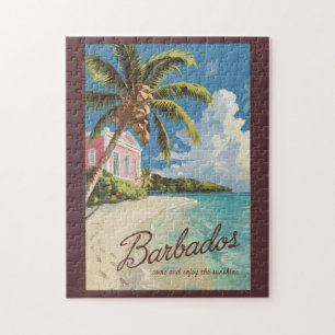 Barbados Painterly Travel Art Vintage Legpuzzel
