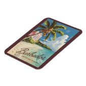 Barbados Painterly Travel Art Vintage Magneet (Linkerzijde)