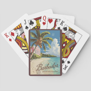 Barbados Painterly Travel Art Vintage Pokerkaarten