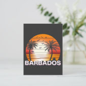 Barbados Palm Trees Summer Beach Briefkaart (Staand voorkant)