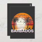 Barbados Palm Trees Summer Beach Briefkaart (Voorkant / Achterkant)