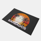  Barbados Palm Trees Summer Beach Deurmat (Schuin)