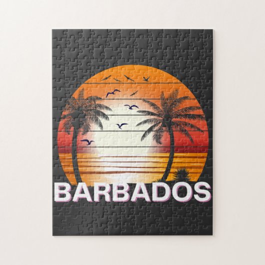 Barbados Palm Trees Summer Beach Legpuzzel (Verticaal)