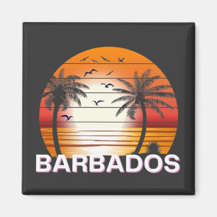 Barbados Palm Trees Summer Beach Magneet