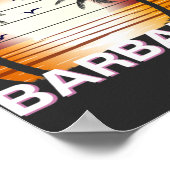 Barbados Palm Trees Summer Beach Poster (Hoek)