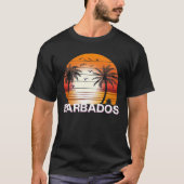  Barbados Palm Trees Summer Beach T-shirt (Voorkant)