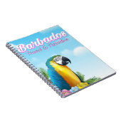 Barbados Papegaai reisposter Notitieboek (Rechterzijde)