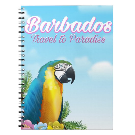 Barbados Papegaai reisposter Notitieboek (Voorkant)