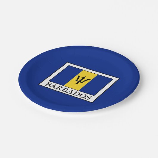 Barbados Papieren Bordje (Gekanteld)