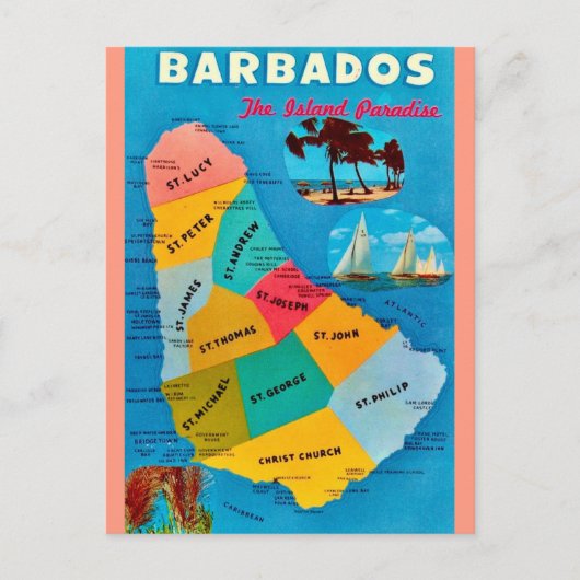Barbados - Paradijs Prentbrief Briefkaart (Voorkant)