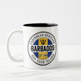 Barbados Paspoortstempel | Caribische Erfgoed Tweekleurige Koffiemok