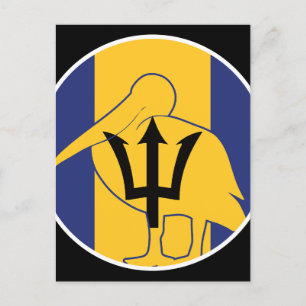 Barbados Pelikaan Barbadiaanse Nationale Dierenvla Briefkaart