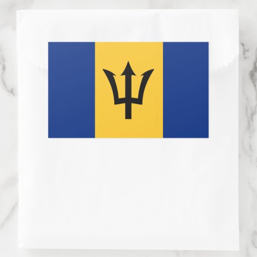 BARBADOS RECHTHOEKIGE STICKER (Tas)