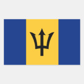 BARBADOS RECHTHOEKIGE STICKER (Voorkant)