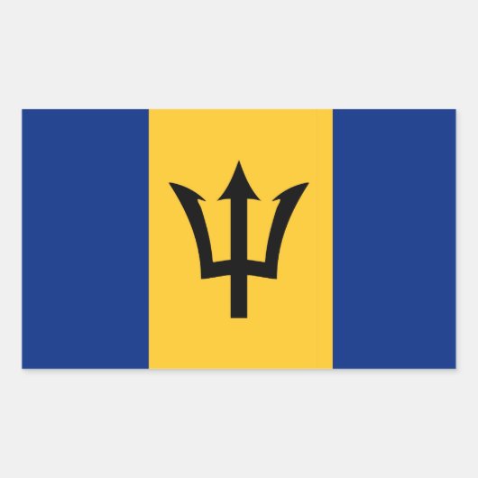 BARBADOS RECHTHOEKIGE STICKER (Voorkant)