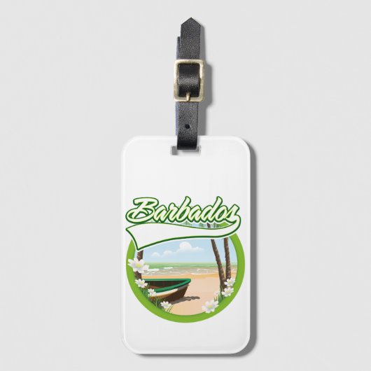 Barbados Reislogo Bagagelabel (Voorkant (verticaal))