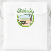 Barbados Reislogo Ronde Sticker (Tas)