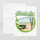 Barbados Reislogo Uitnodiging Briefkaart (Voorkant / Achterkant)