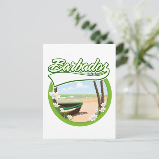 Barbados Reislogo Uitnodiging Briefkaart (Staand voorkant)
