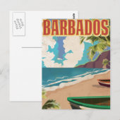 Barbados reisposter briefkaart (Voorkant / Achterkant)