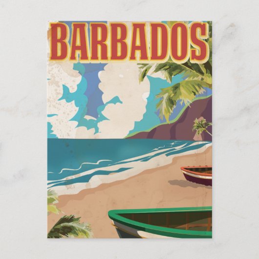 Barbados reisposter briefkaart (Voorkant)