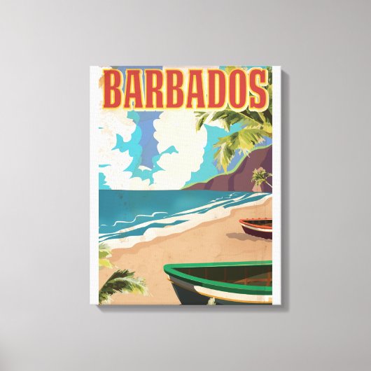Barbados reisposter canvas afdruk (Voorkant)