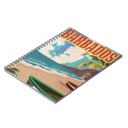 Barbados reisposter notitieboek (Linkerzijde)