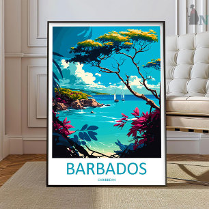 Barbados Reisprint Muur Kunst Barbados Muur Hangin Poster