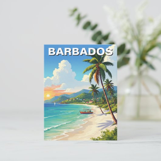 Barbados Reizen Briefkaart (Staand voorkant)