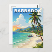 Barbados Reizen Briefkaart (Voorkant / Achterkant)