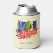 Barbados Retro Caraïben  eiland Souvenir Blikjeskoeler (Blikje Voorkant)