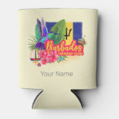 Barbados Retro Caraïben  eiland Souvenir Blikjeskoeler (Voorkant)