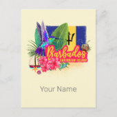Barbados Retro Caraïben eiland Souvenir Feestdagenkaart (Voorkant)