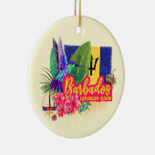 Barbados Retro Caraïben  eiland Souvenir Keramisch Ornament (Rechts)