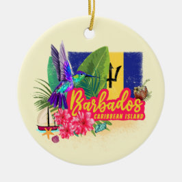 Barbados Retro Caraïben  eiland Souvenir Keramisch Ornament