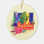 Barbados Retro Caraïben  eiland Souvenir Keramisch Ornament (Links)